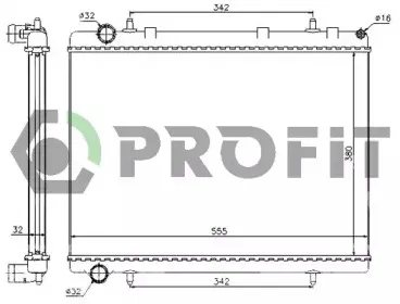 PR 0523A1 PROFIT Радиатор, охлаждение двигателя PR 0523A1 PROFIT Радиатор, охлаждение двигателя